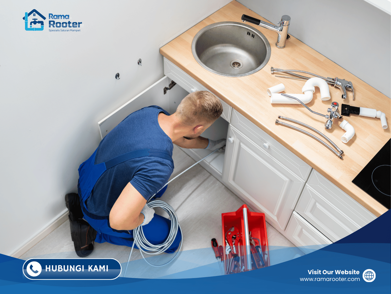 Perbaikan Saluran Pipa Pembuangan Tersumbat